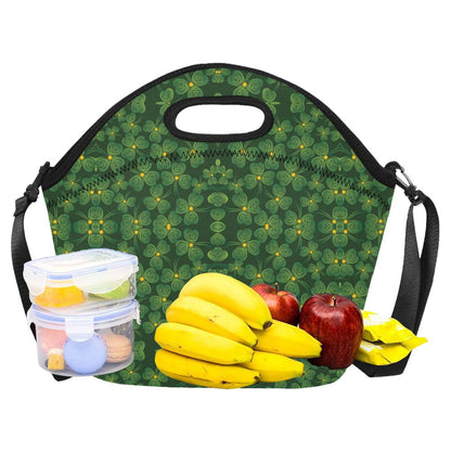 Shamrock Pattern Neoprene Lunch Bag (Model 1669)(Large)-JTAMIGO.COM