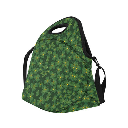 Shamrock Pattern Neoprene Lunch Bag (Model 1669)(Large)-JTAMIGO.COM