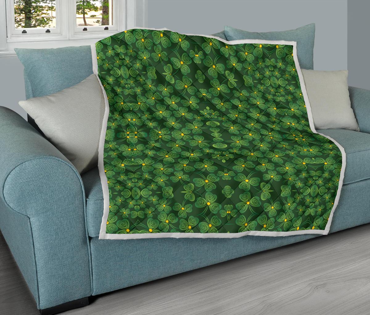 Shamrock Pattern Premium Quilt-JTAMIGO.COM