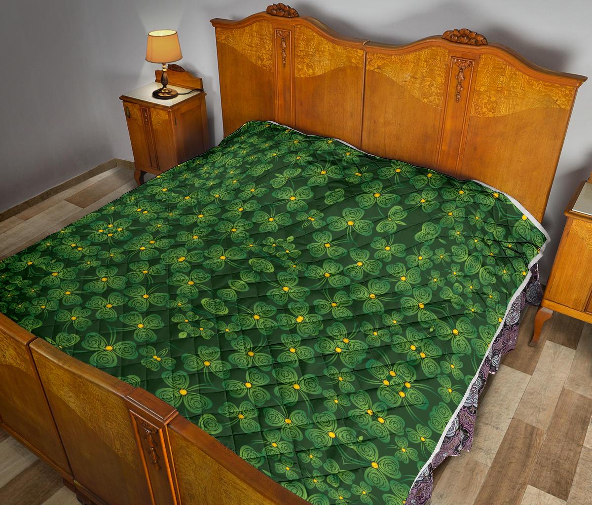 Shamrock Pattern Premium Quilt-JTAMIGO.COM