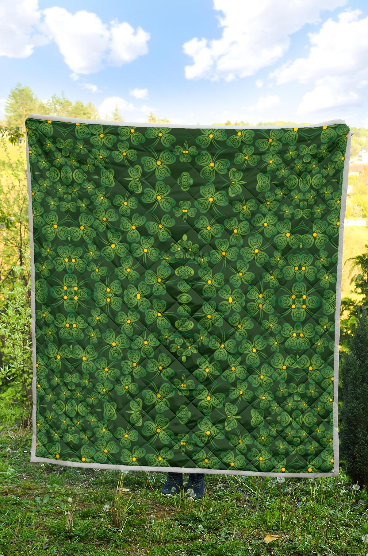 Shamrock Pattern Premium Quilt-JTAMIGO.COM