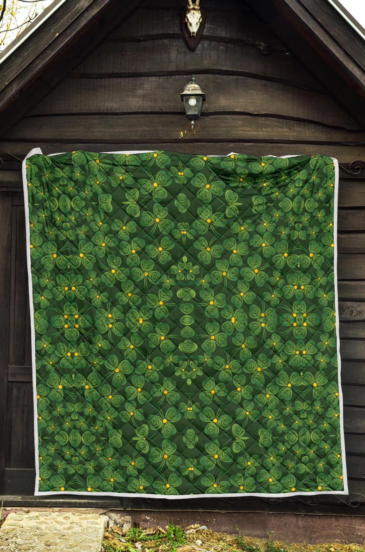 Shamrock Pattern Premium Quilt-JTAMIGO.COM