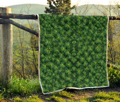 Shamrock Pattern Premium Quilt-JTAMIGO.COM