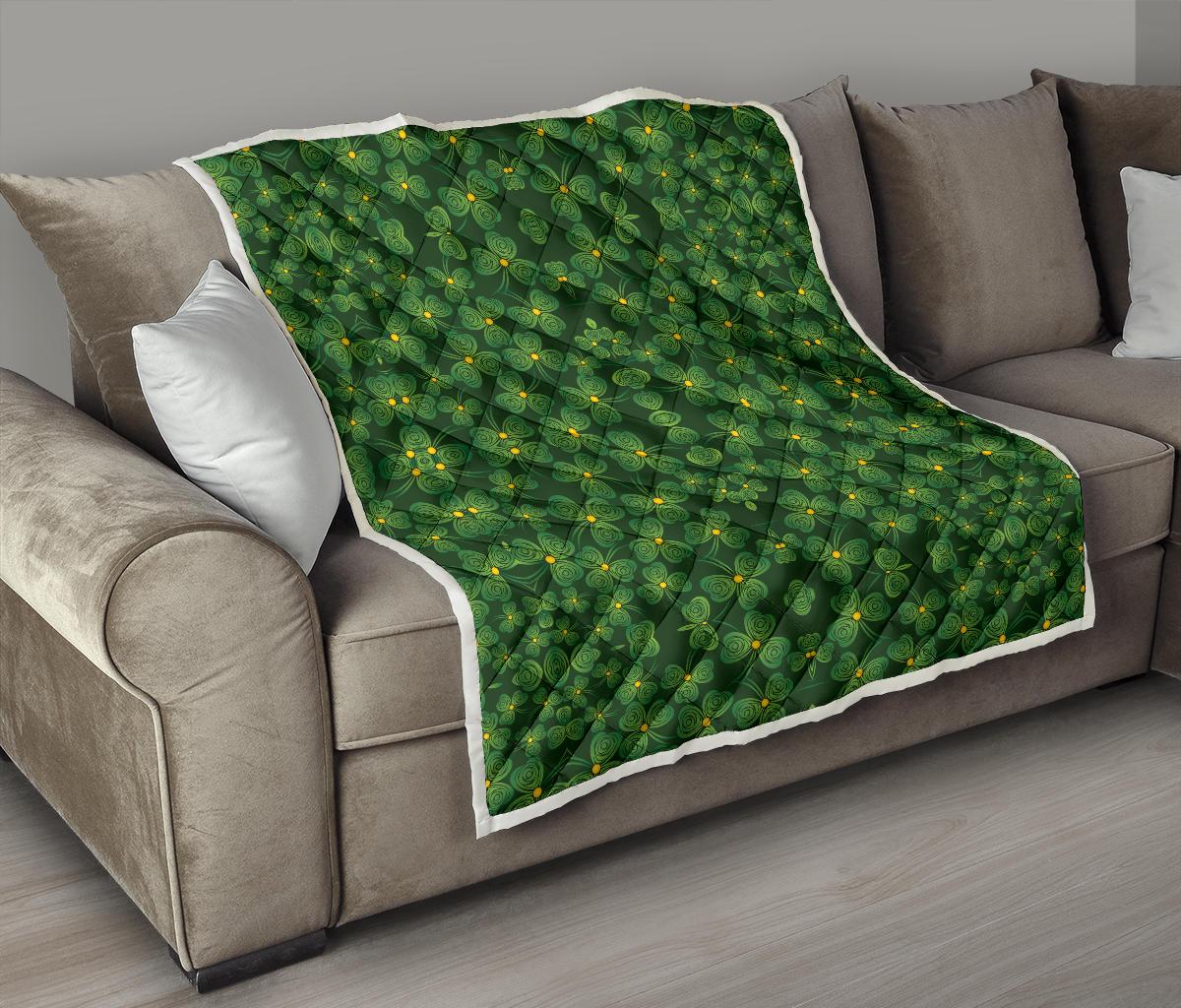 Shamrock Pattern Premium Quilt-JTAMIGO.COM