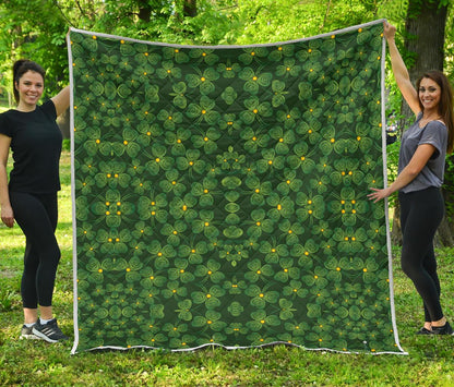 Shamrock Pattern Premium Quilt-JTAMIGO.COM