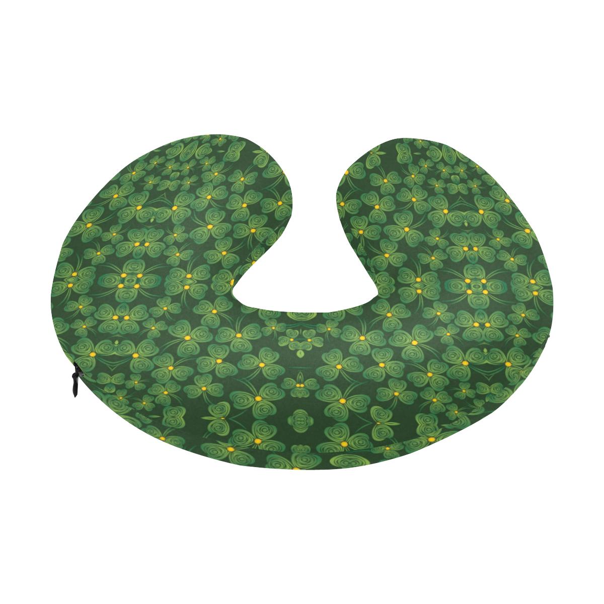 Shamrock Pattern U-Shaped Travel Neck Pillow-JTAMIGO.COM