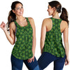 Shamrock Pattern Women Racerback Tank Top