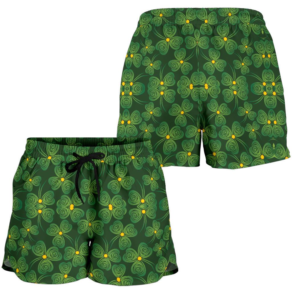 Shamrock Pattern Women Shorts-JTAMIGO.COM