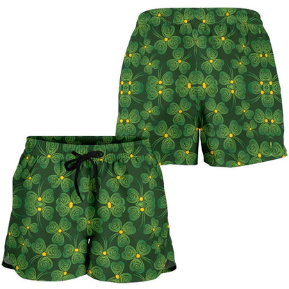 Shamrock Pattern Women Shorts-JTAMIGO.COM