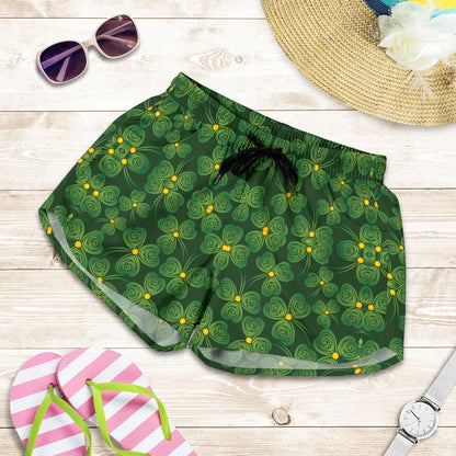 Shamrock Pattern Women Shorts-JTAMIGO.COM