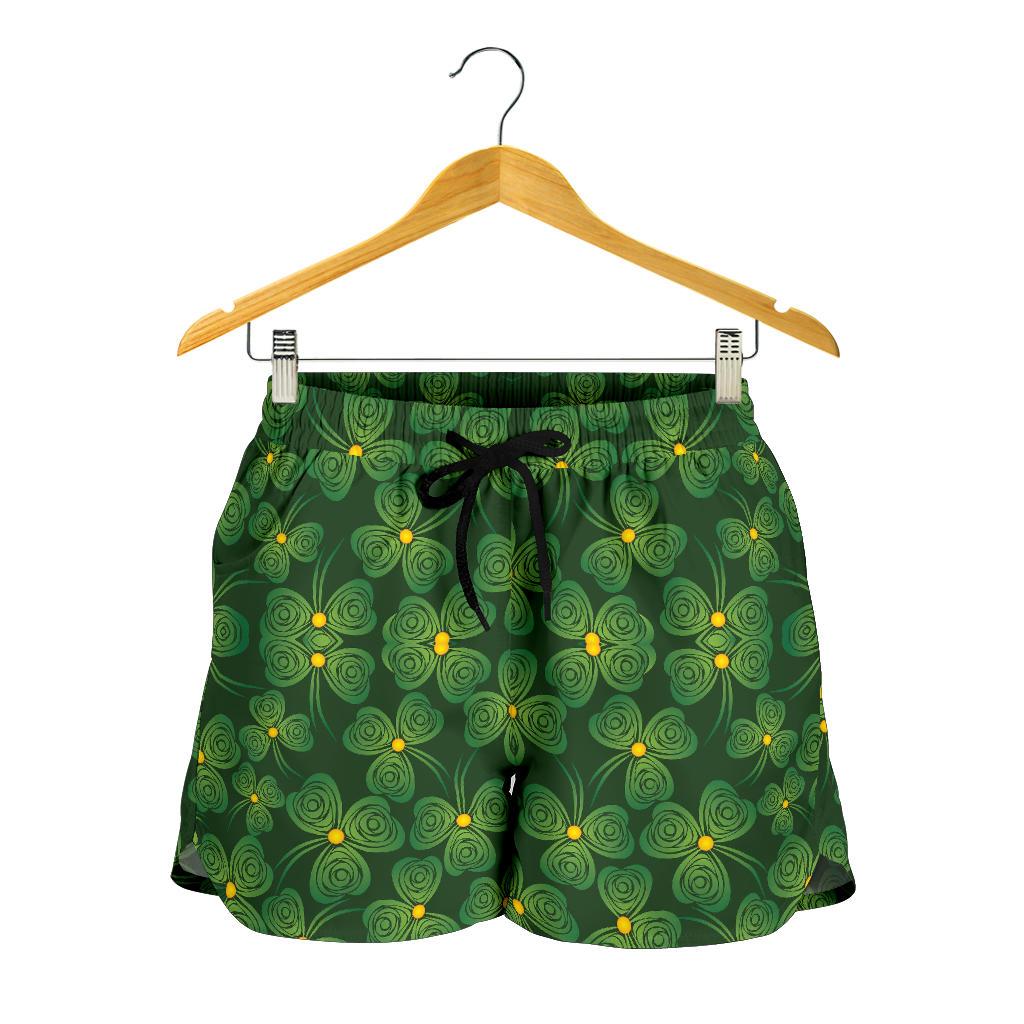 Shamrock Pattern Women Shorts-JTAMIGO.COM