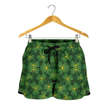 Shamrock Pattern Women Shorts-JTAMIGO.COM