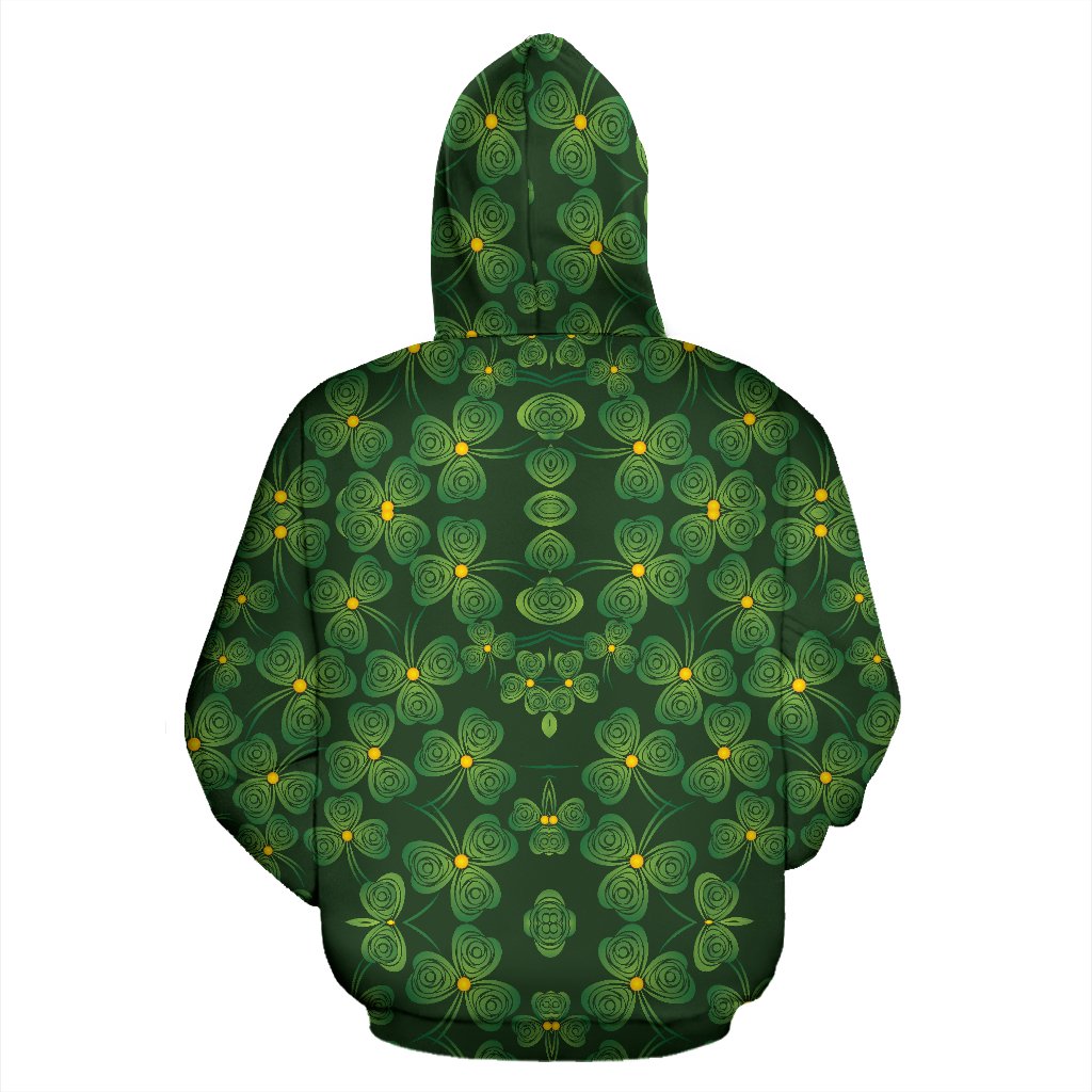 Shamrock Pattern Zip Up Hoodie