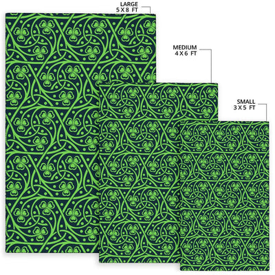 Shamrock Themed Print Area Rugs-JTAMIGO.COM