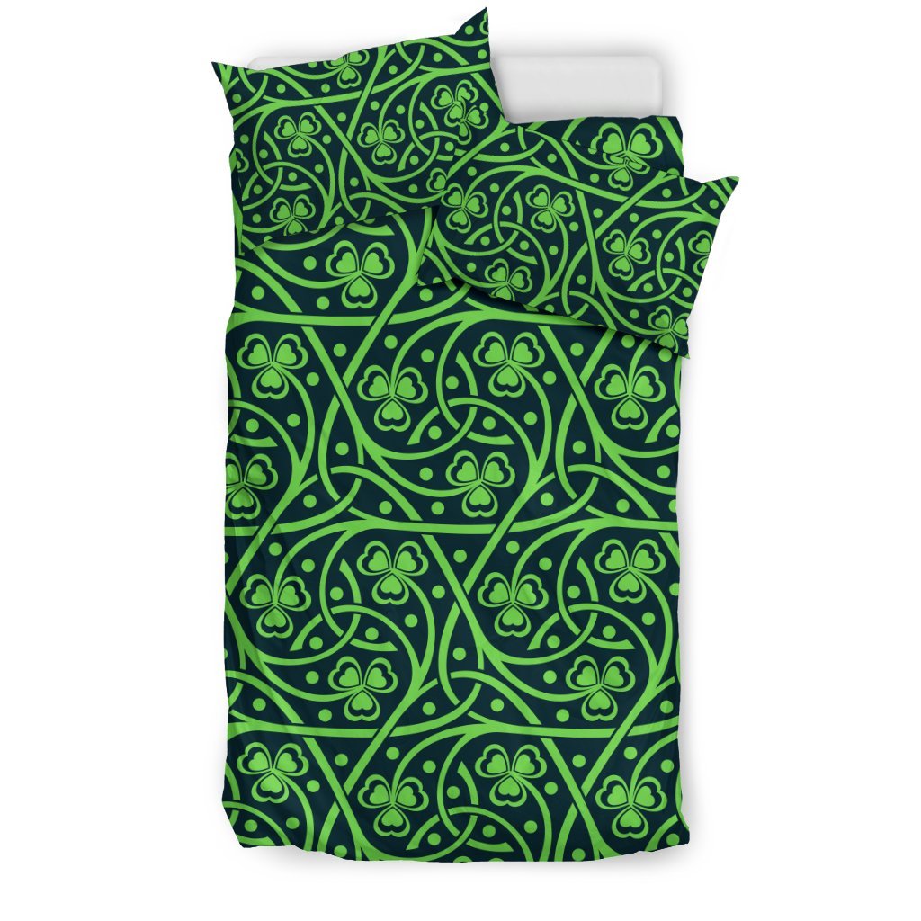 Shamrock Themed Print Duvet Cover Bedding Set
