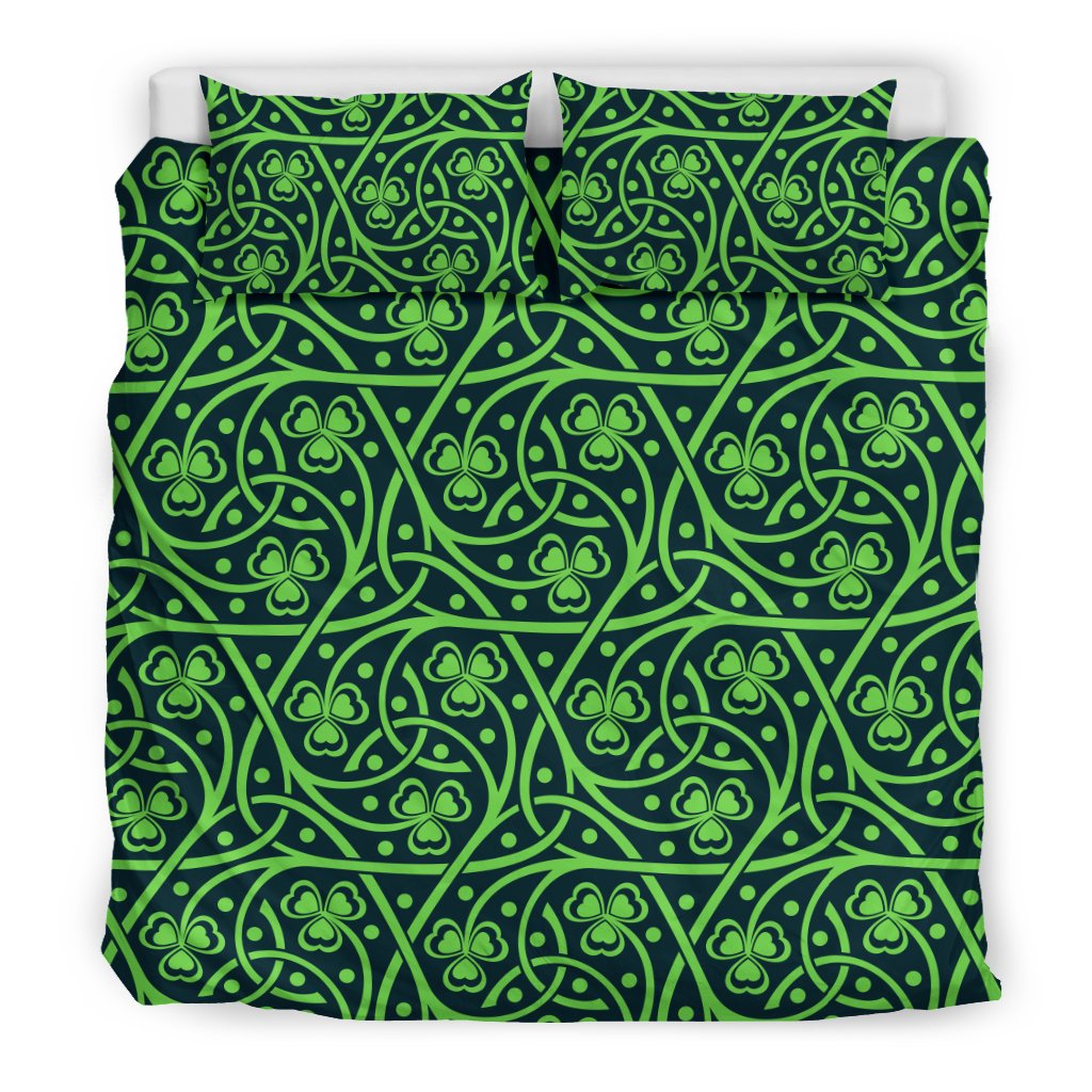 Shamrock Themed Print Duvet Cover Bedding Set