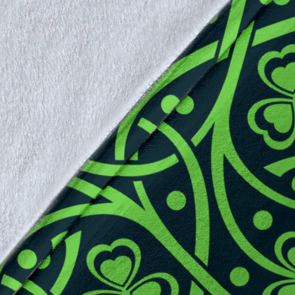 Shamrock Themed Print Fleece Blanket