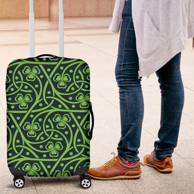 Shamrock Themed Print Luggage Cover Protector