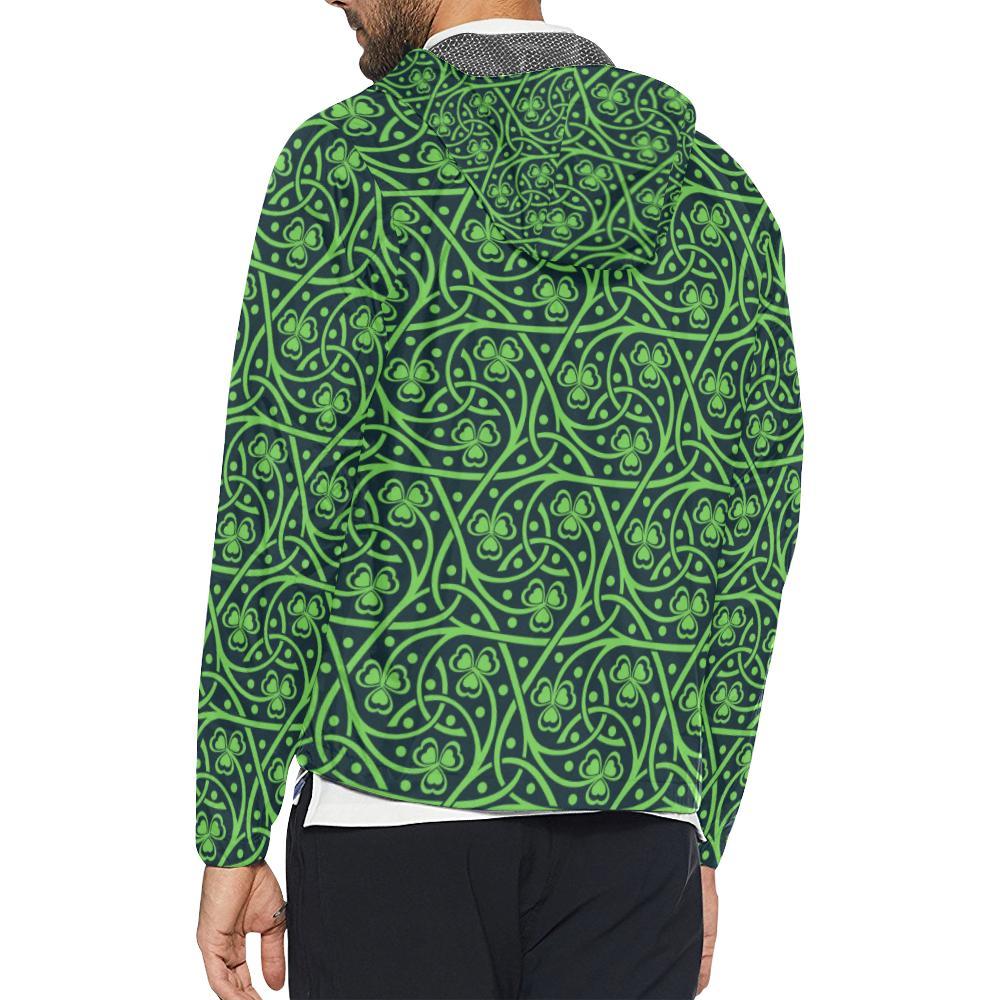 Shamrock Themed Print Men Windbreaker Jacket-JTAMIGO.COM