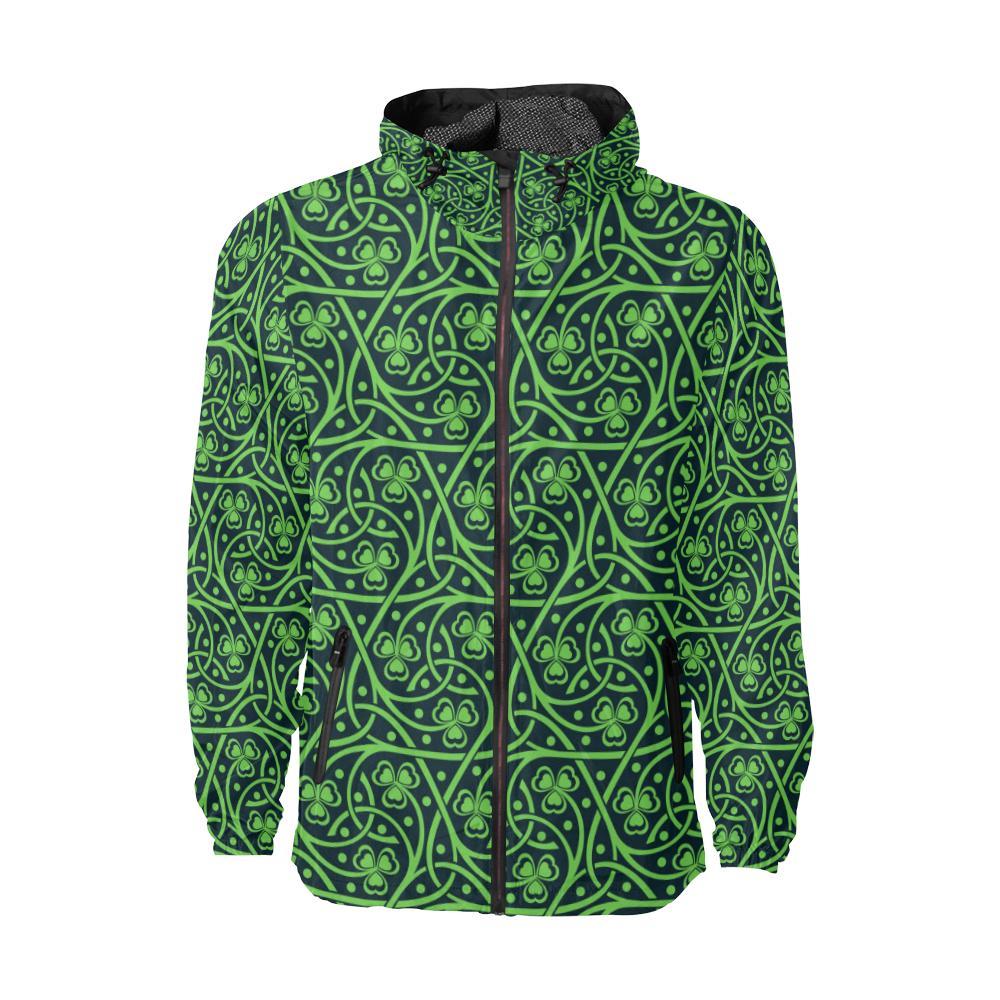 Shamrock Themed Print Men Windbreaker Jacket-JTAMIGO.COM