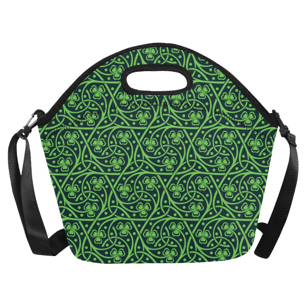 Shamrock Themed Print Neoprene Lunch Bag (Model 1669)(Large)-JTAMIGO.COM