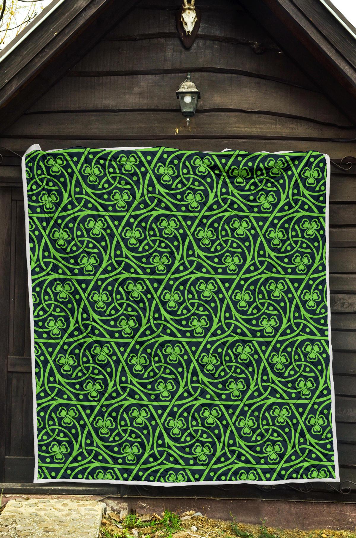 Shamrock Themed Print Premium Quilt-JTAMIGO.COM