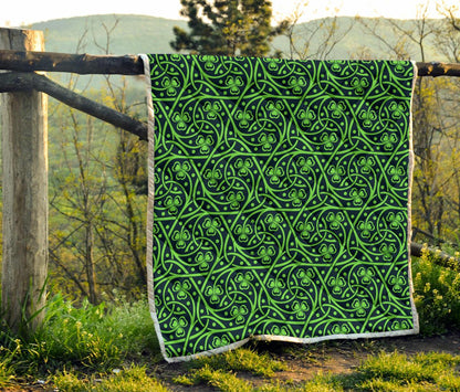 Shamrock Themed Print Premium Quilt-JTAMIGO.COM