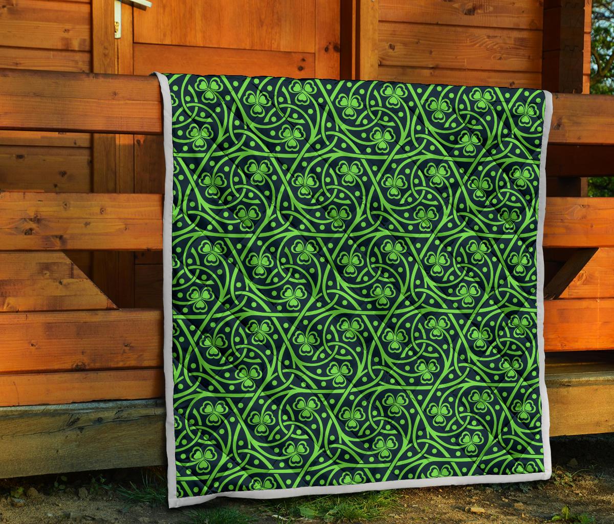 Shamrock Themed Print Premium Quilt-JTAMIGO.COM