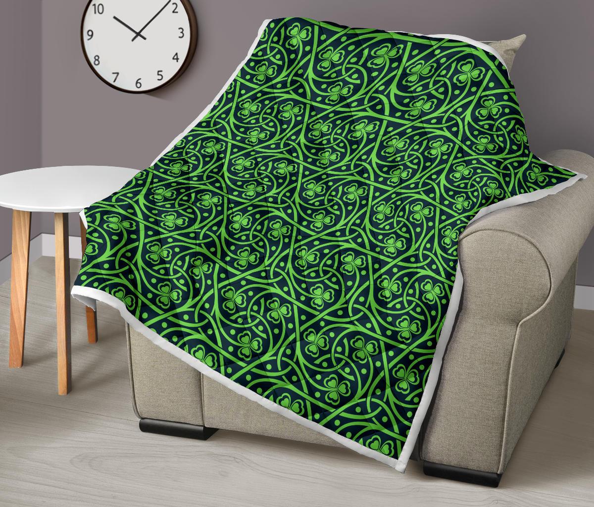 Shamrock Themed Print Premium Quilt-JTAMIGO.COM
