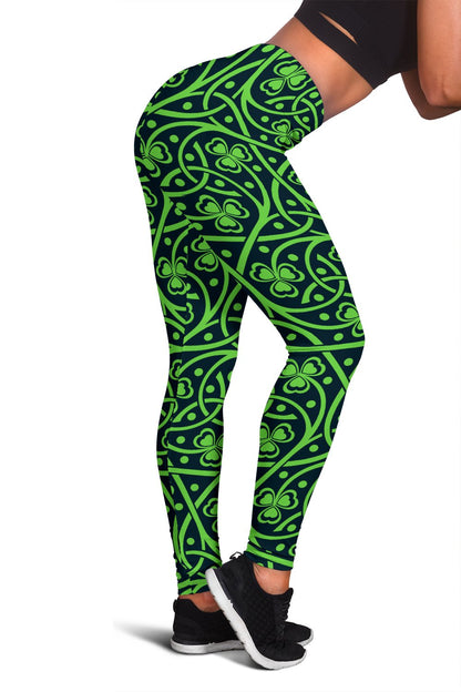 Shamrock Themed Print Women Leggings