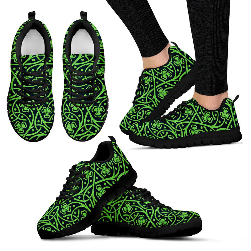 Shamrock Themed Print Women Sneakers Shoes