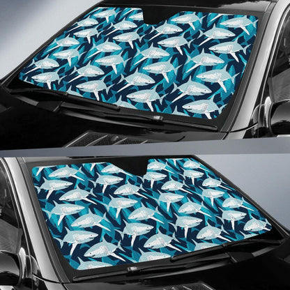 Shark Design Print Car Sun Shade For Windshield