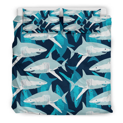 Shark Design Print Duvet Cover Bedding Set