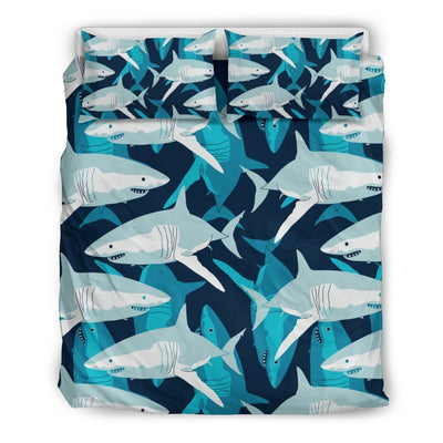 Shark Design Print Duvet Cover Bedding Set