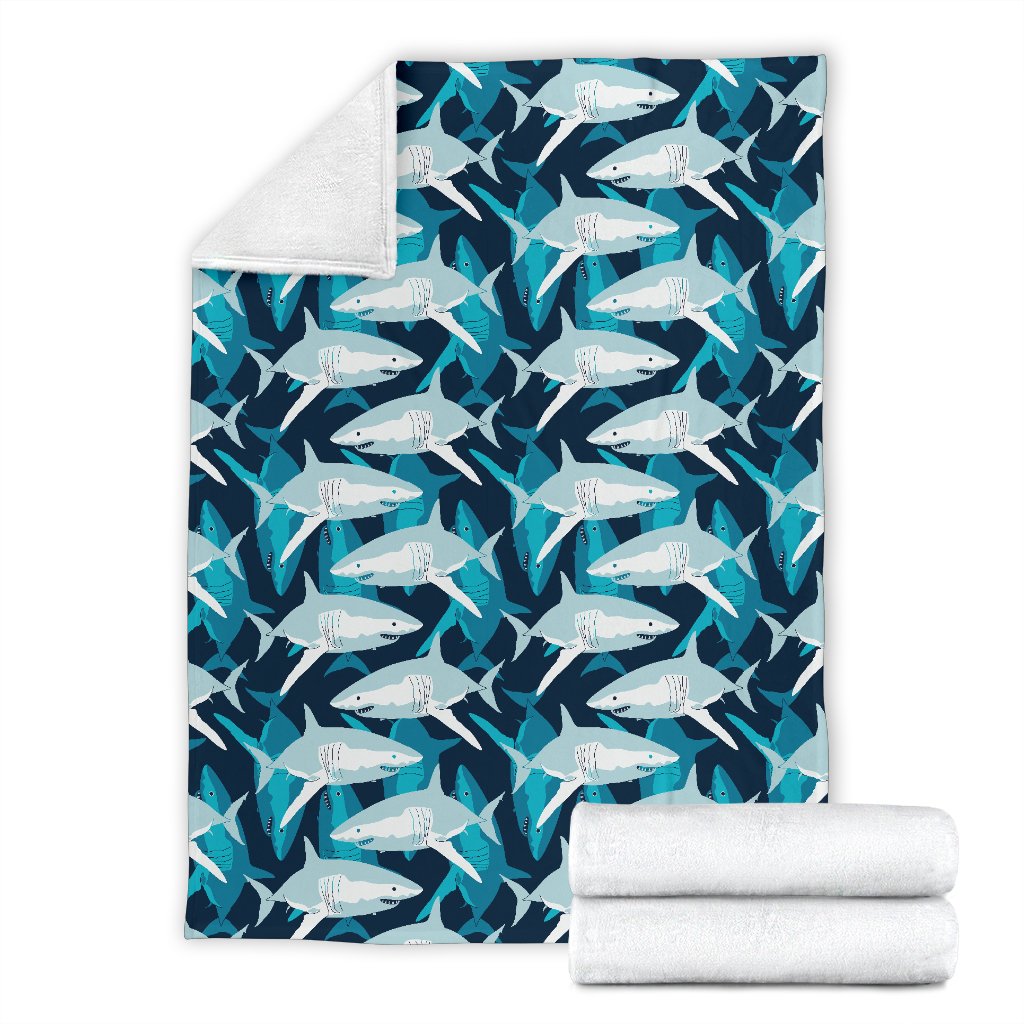 Shark Design Print Fleece Blanket