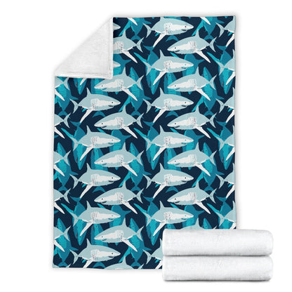 Shark Design Print Fleece Blanket