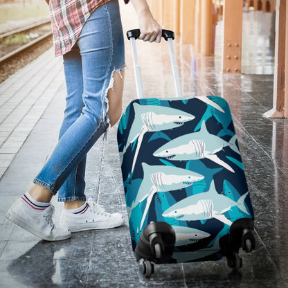 Shark Design Print Luggage Cover Protector