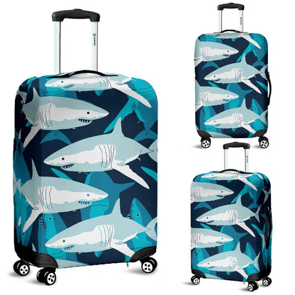 Shark Design Print Luggage Cover Protector