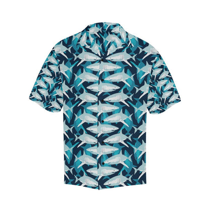 Shark Design Print Men Aloha Hawaiian Shirt