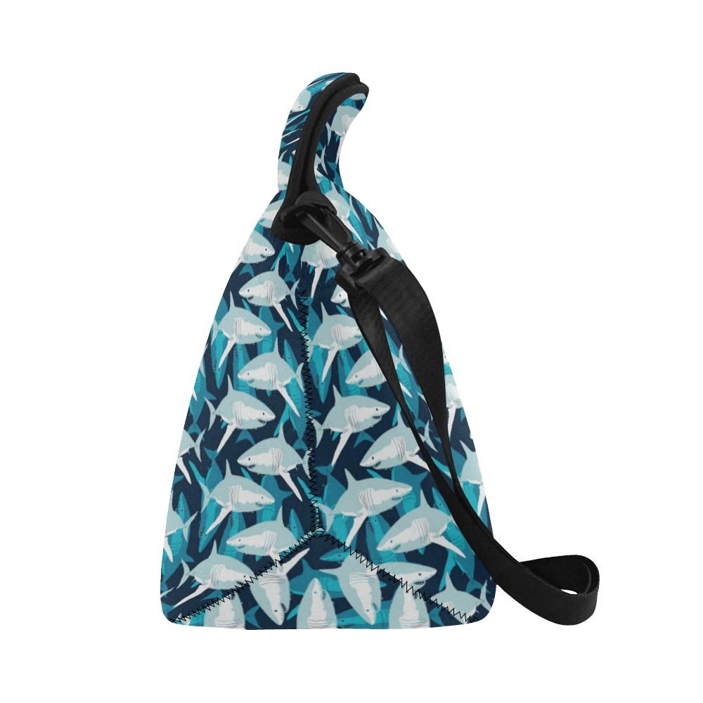 Shark Design Print Neoprene Lunch Bag (Model 1669)(Large)-JTAMIGO.COM