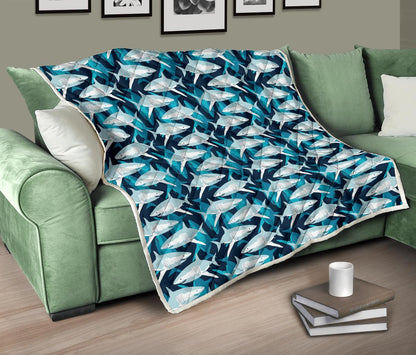 Shark Design Print Premium Quilt-JTAMIGO.COM