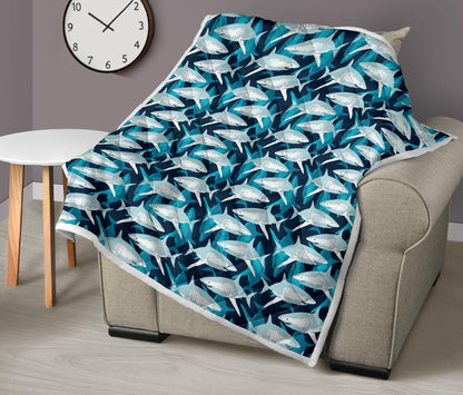 Shark Design Print Premium Quilt-JTAMIGO.COM