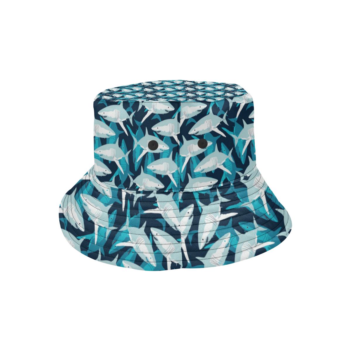 Shark Design Print Unisex Bucket Hat