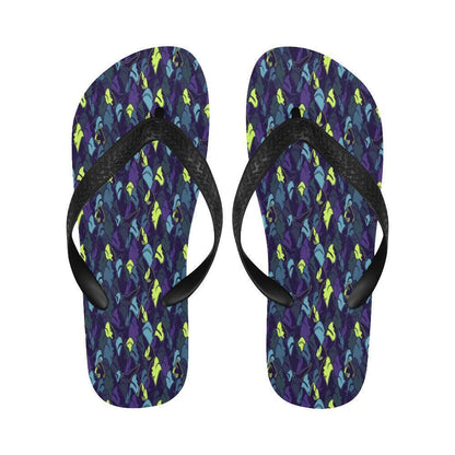 Shark Neon color Print Flip Flops-JTAMIGO.COM