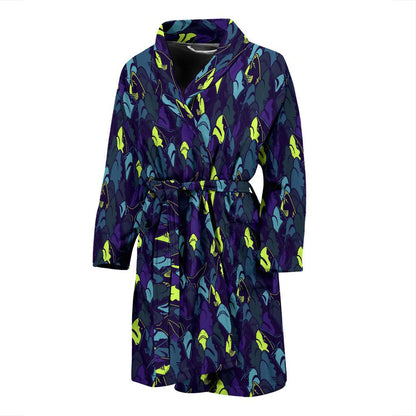 Shark Neon color Print Men Bath Robe-JTAMIGO.COM