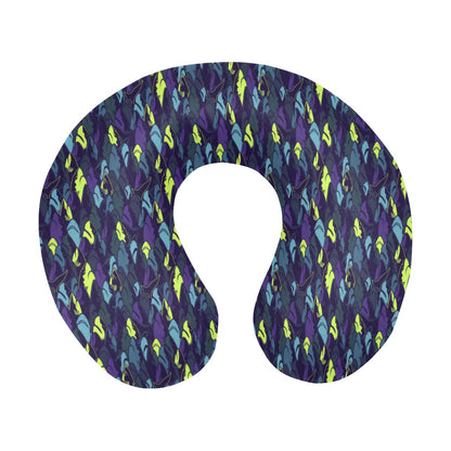 Shark Neon color Print U-Shaped Travel Neck Pillow-JTAMIGO.COM