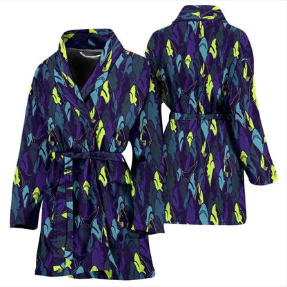 Shark Neon color Print Women Bath RobeShark Neon color Print Women Bath Robe.jpg-JTAMIGO.COM
