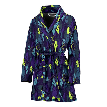 Shark Neon color Print Women Bath RobeShark Neon color Print Women Bath Robe.jpg-JTAMIGO.COM