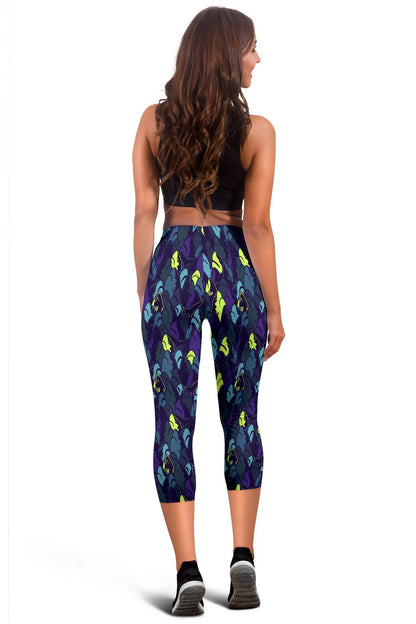 Shark Neon color Print Women Capris