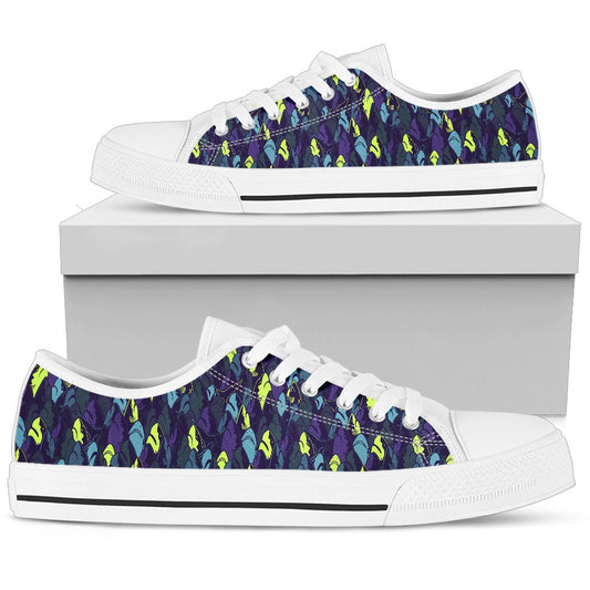 Shark Neon color Print Women Low Top Shoes-JTAMIGO.COM